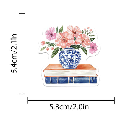 50PCS Aesthetic Watercolor Food Life Stickers Room Decor Vintage Fruit Canned