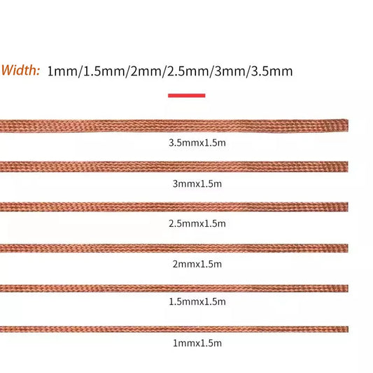 Solder Wire Desoldering Braid Welding Solder Remover Wick Wire Lead Cord Flux BGA Repair Tool