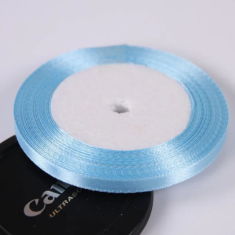22 Meters/Roll 6mm Silk Satin Ribbons Christmas Halloween Birthday Party Gift Wrapping Ribbons DIY Handmade Crafts Material -