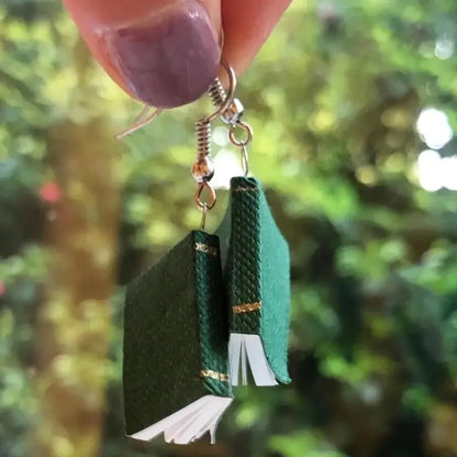 Back To School Season Back To School Season Three-dimensional Book Pendant Earrings Artistic Fashionable Novel Creative Earri