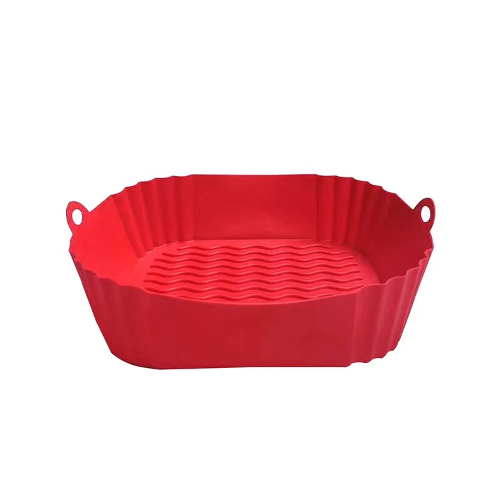 Silicone Air Fryer Liners, Replacement of Parchment Paper Liner - Reusable & Heat Resistant Air Fryer Silicone Baking Tray - 