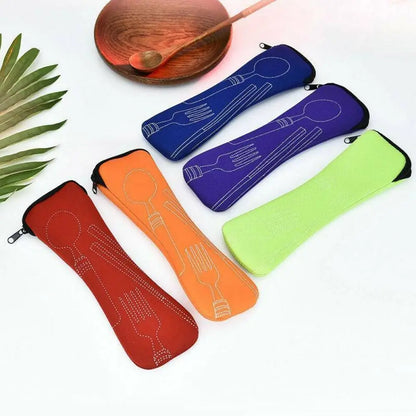 Travel Packaging Tableware Bag Picnic Portable Tableware Case Without Dinnerware Cutlery Bags Picnic Fork Spoon Storage Box