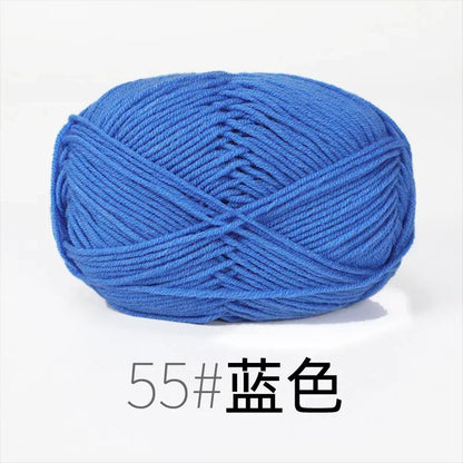 50g 4ply Milk Cotton Knitting Wool Yarn Needlework Dyed Lanas For Crochet Craft Sweater Hat Dolls Sewing Knitting Tools - 55