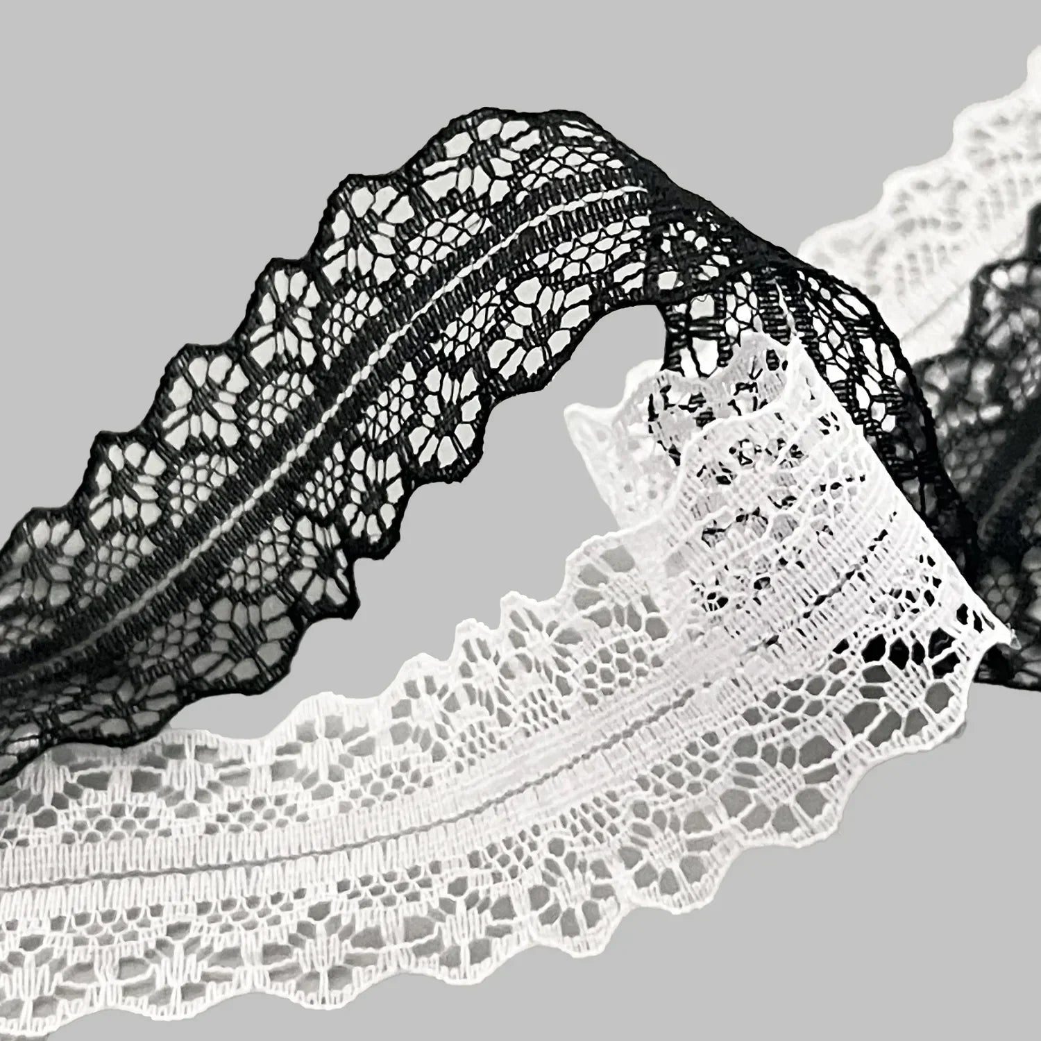 Lace Shoelaces for Women Casual Shoes 2.9CM Width Flat Shoelace for Sneakers Black White Shoe Laces Accessorices