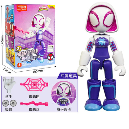 Original Blokees The Amazing Spider-Man Miles Morales Gwen Black Panther Action Figure Blind Box Anime Model Doll Kids Toy Gi