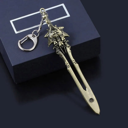 New God of War 4 Kratos Sword Keychain Pendant Keyring Jewelry Men And Women Car key chain Accessories - Keychain D