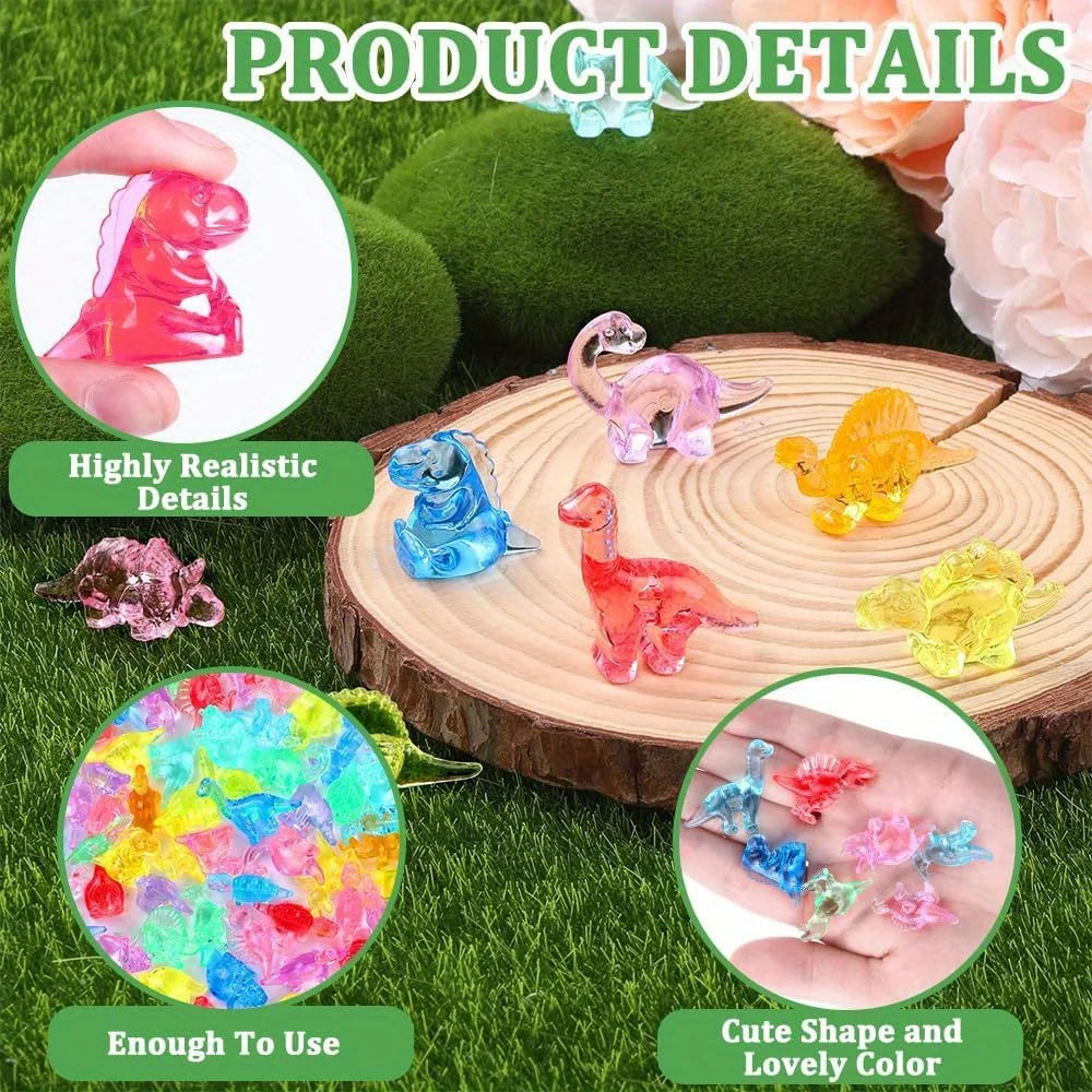 Mini Dinosaur Figurines 12 Styles Tiny Resin Animals Vase Fillers Micro Landscape Decor