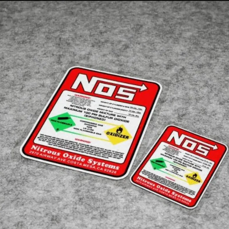 For Drag Racing Creative Car Racing Stickers NOS Nitrous Oxide Systems Stickers Tuning Racing Vinyl Motocross Racing Car Styl