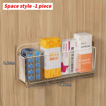 1 Piece - Multi Functional Wall Mounted Storage Box - Suitable for Storing Daily Medicines, Cosmetics, Lipstick, Etc - Space 