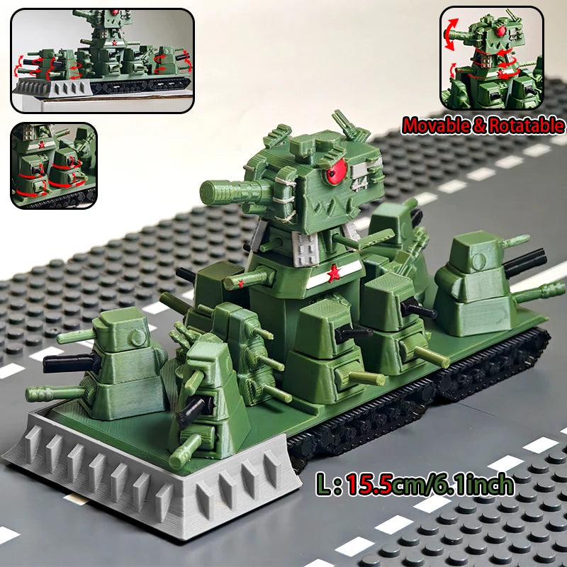Military Tank Half Tracked Armor Vehicle 3D Printed Action Figure Model Creative Toy for Birthday Christmas Collectible Gift