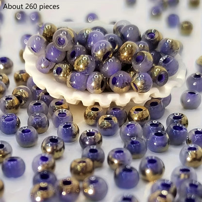 DIY Handmade Jewelry Materials with Round Beads, Colorful Beading, Accessories for Making Bracelets, Earrings and Necklaces