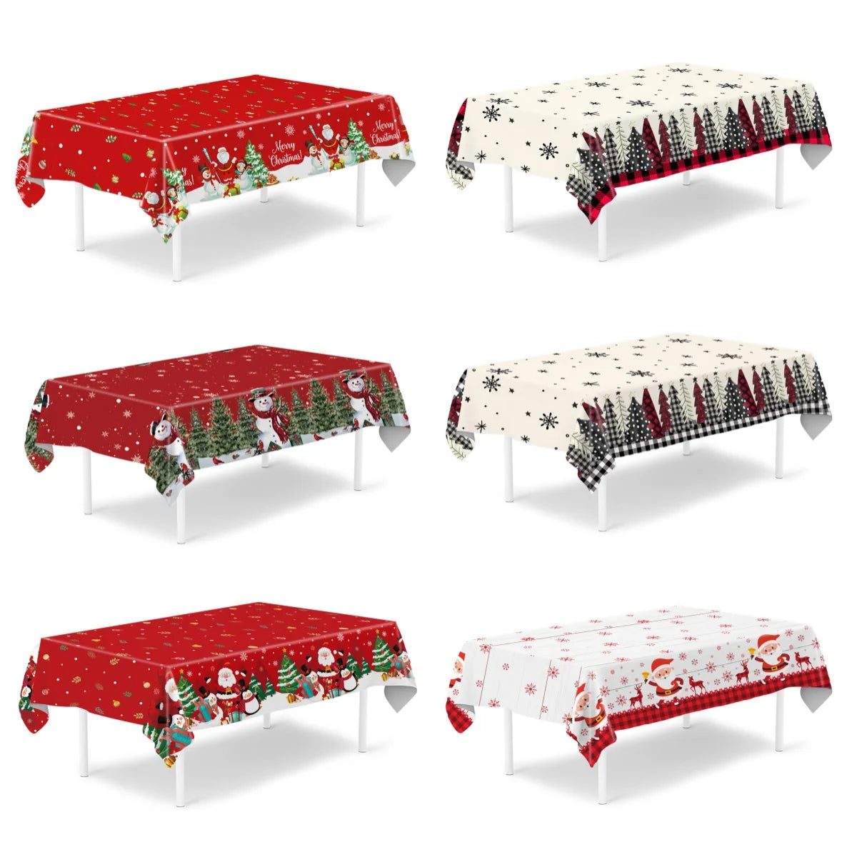 Disposable Christmas Tablecloth Merry Christmas Decors for Home 2024 Table Cover Xmas Ornament Navidad Natal New Year Gift 20