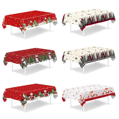 Disposable Christmas Tablecloth Merry Christmas Decors for Home 2024 Table Cover Xmas Ornament Navidad Natal New Year Gift 20