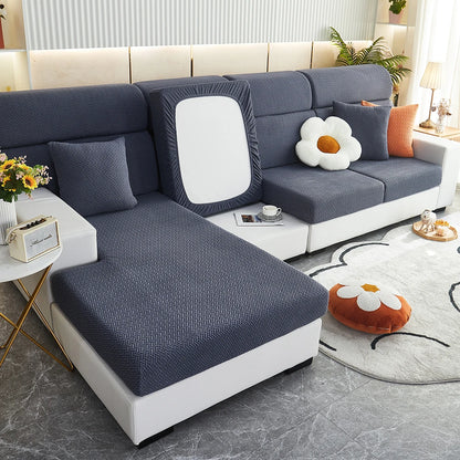 1pc Jacquard Sofa Slipcover Twill Pattern Elastic Sofa Covers Furniture Protector for Bedroom Office Living Room Home Decor -