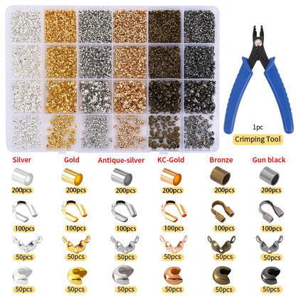 Jewelry Making Supplies Kit with Jewelry Tools Open Jump Rings Lobster Clasps Crimp Beads Earring Hooks Accessories for Jewel