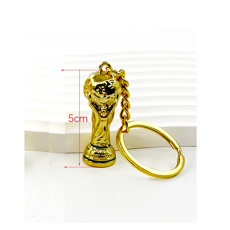2026 FIFA Trophy Keychain Football Trophy Pendant Soccer Fan Souvenir Backpack Charm Collectible Gift Mascot Model - 5cm Worl