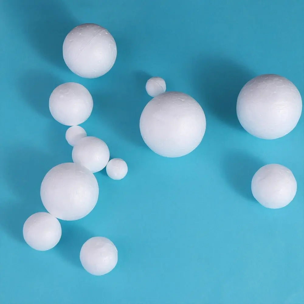 Home Decoration Mini Foam Balls Polystyrene White Christmas Balls Round Christmas Ornaments Christmas