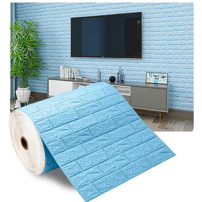 70cmx1/5/10m 3D Wallpaper Decoration Self-adhesive Antique Foam Brick Wallpaper Living Room Bedroom Waterproof 3d Wall Sticke