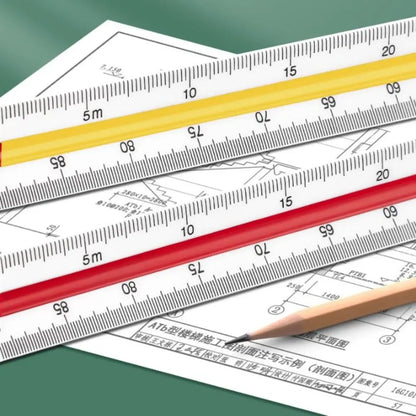 Technical Triangular Scale Ruler Stationery 30cm Measuring Architect Ruler Drawing Drawing Ruler Engineer