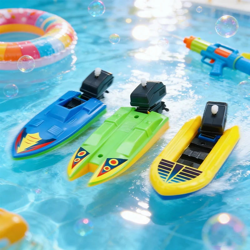 1pc Speed Boat Clockwork Toys Ship Wind Up Float In Water Kid Toys Classic Bathtub Shower Bath Toy for Children‘s Gift Boy To