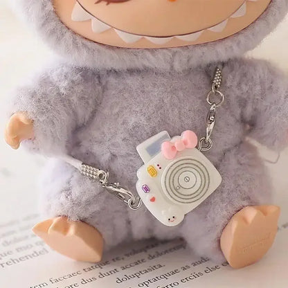 Mini Doll'S Clothes Outfit Accessories for 15-17cm Ropa Labubu & 10cm Cotton Doll Love Hoodie Pink Yarn Skirt Clothing no dol