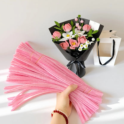 200 Pcs Pipe Cleaners Craft Supplies 2 Assortment Pastel Color Chenille Stems for Art and Craft Project Creative DIY Decorati