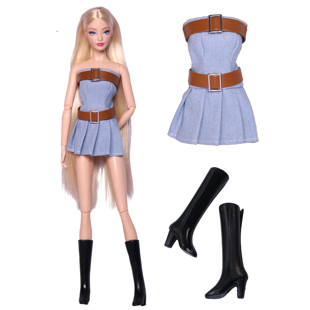 NK 29CM Doll Outfits For 11.5 Inch Doll Clothes Princess Doll Shoes For 1/6 Dolls Accessories Bar BI Doll Dress DIY Gift Toy 