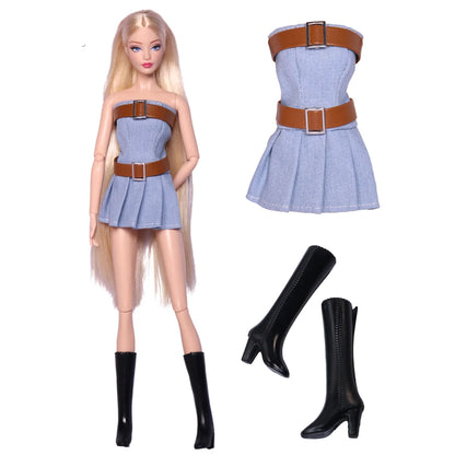 NK 29CM Doll Outfits For 11.5 Inch Doll Clothes Princess Doll Shoes For 1/6 Dolls Accessories Bar BI Doll Dress DIY Gift Toy 