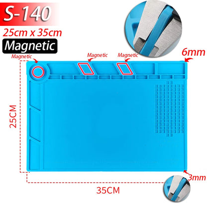 Soldering Station Mat Silicone Work Mat Heat Resistant 932°F Anti-Static