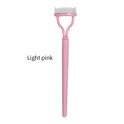 Eyelash Separator Metal Teeth Straight Eyelash Curler Beauty Makeup Stainless Eyelash Brush Comb Mascara Curl Makeup Tool - P