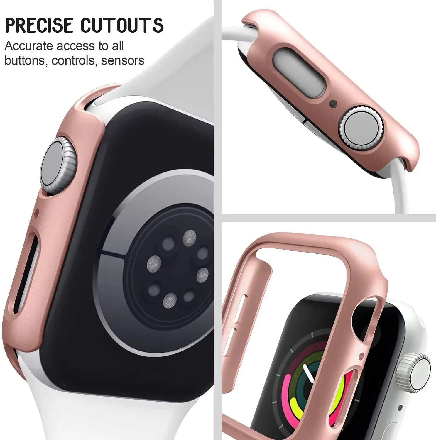 Cover for Apple Watch Case 45mm 41mm 44mm 40mm 42mm 38mm 46 49 mm Accessories PC Protector bumper iWatch Series 8 7 SE 6 5 4 