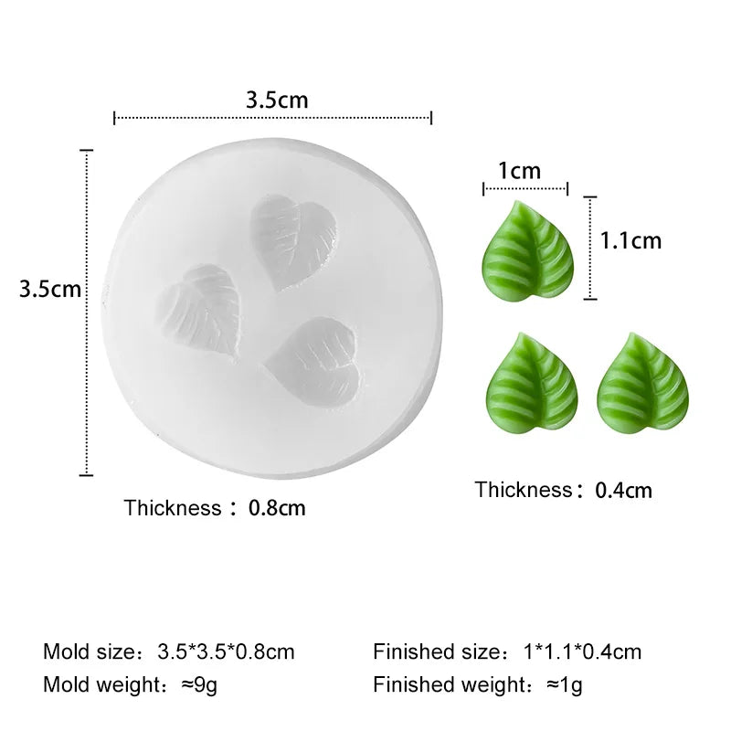 DIY Leaf Silicone Mold Leaves Maple Leaf Mold Handmade Soap Epoxy Resin Decoration Mould - F470-4