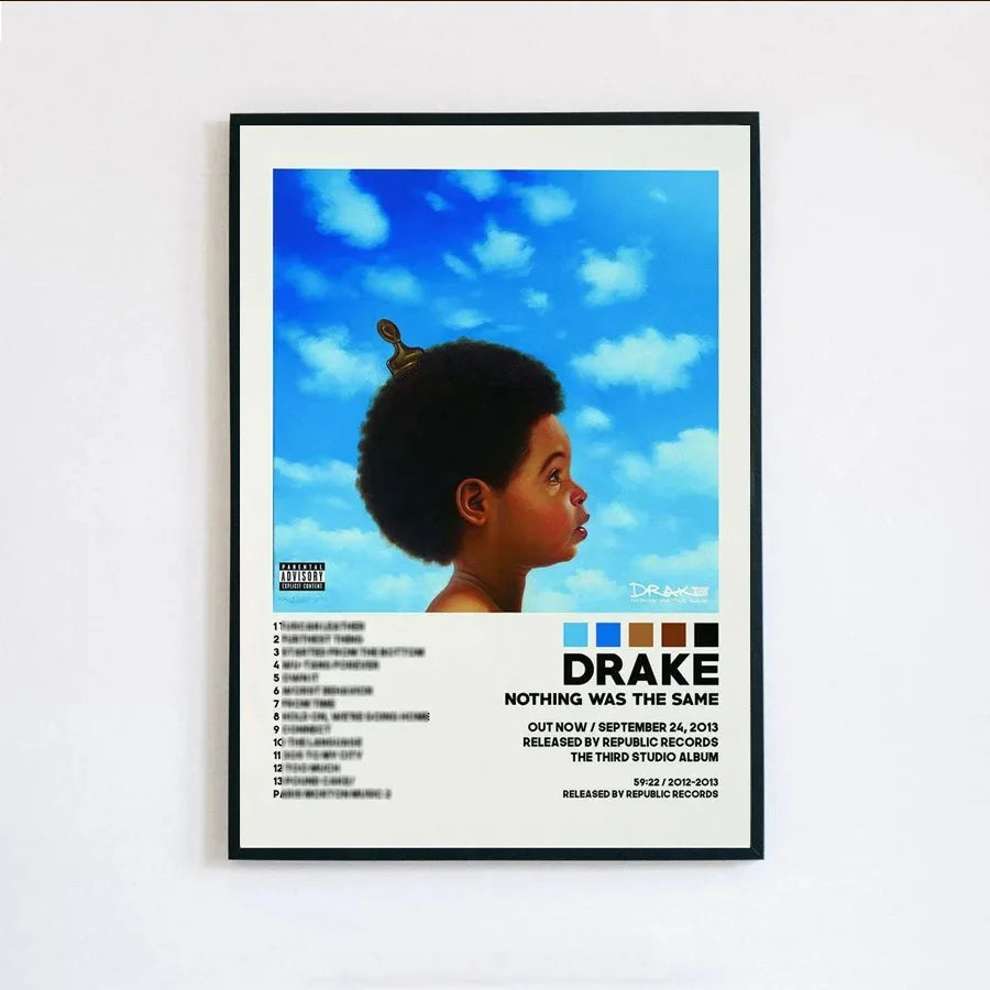 Poster Prints New Drake Views Take Care Her Loss Dogs Music Album Cover Canvas Painting Wall Art Picture Living Room Home Dec
