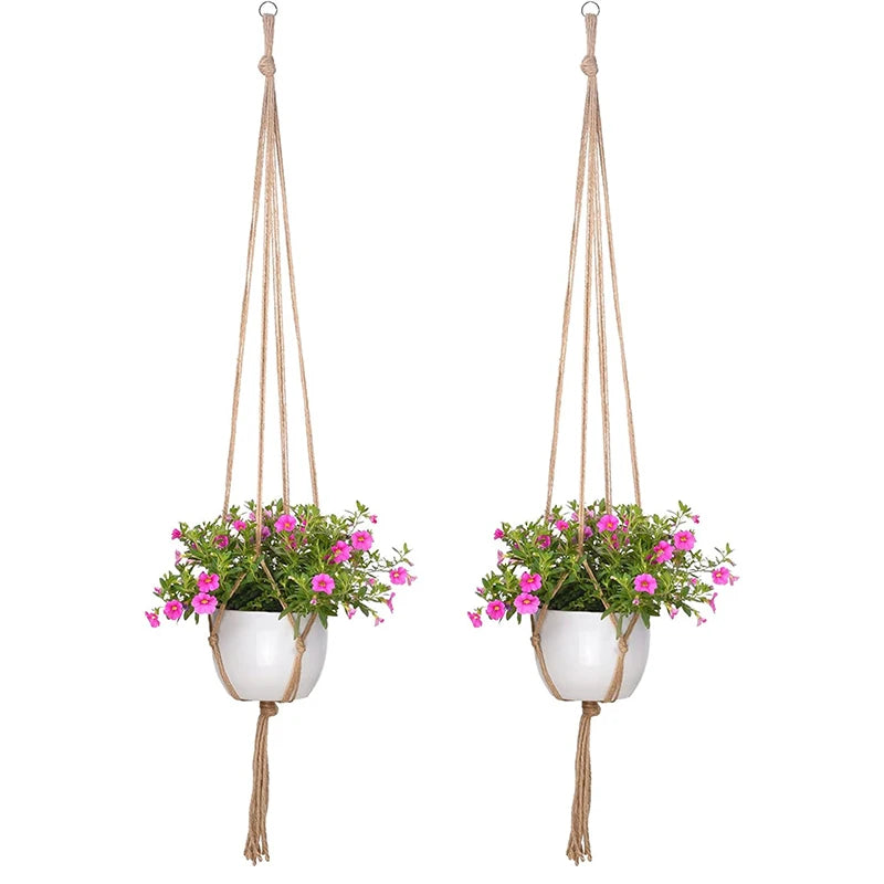 Hanging Plant Pot Hanging Basket Vases with Hook Creative Macrame Suspension Plant Planters for Hanging Flower Pot Net