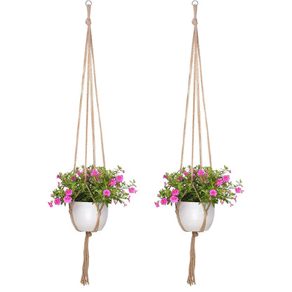 Hanging Plant Pot Hanging Basket Vases with Hook Creative Macrame Suspension Plant Planters for Hanging Flower Pot Net