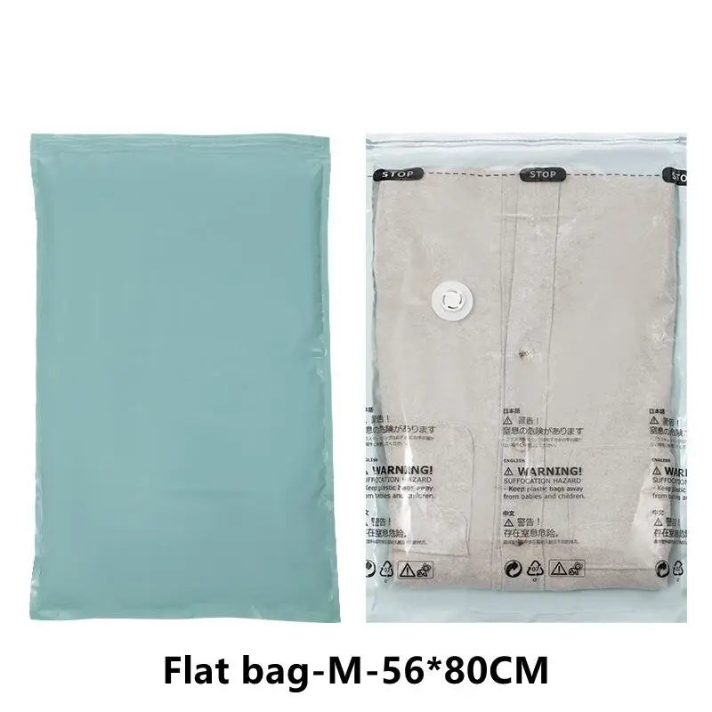 No Need Pump Vacuum Bags Large Plastic Storage Bags for Storing Clothes Blankets Compression Empty Bag Covers Travel Accessor