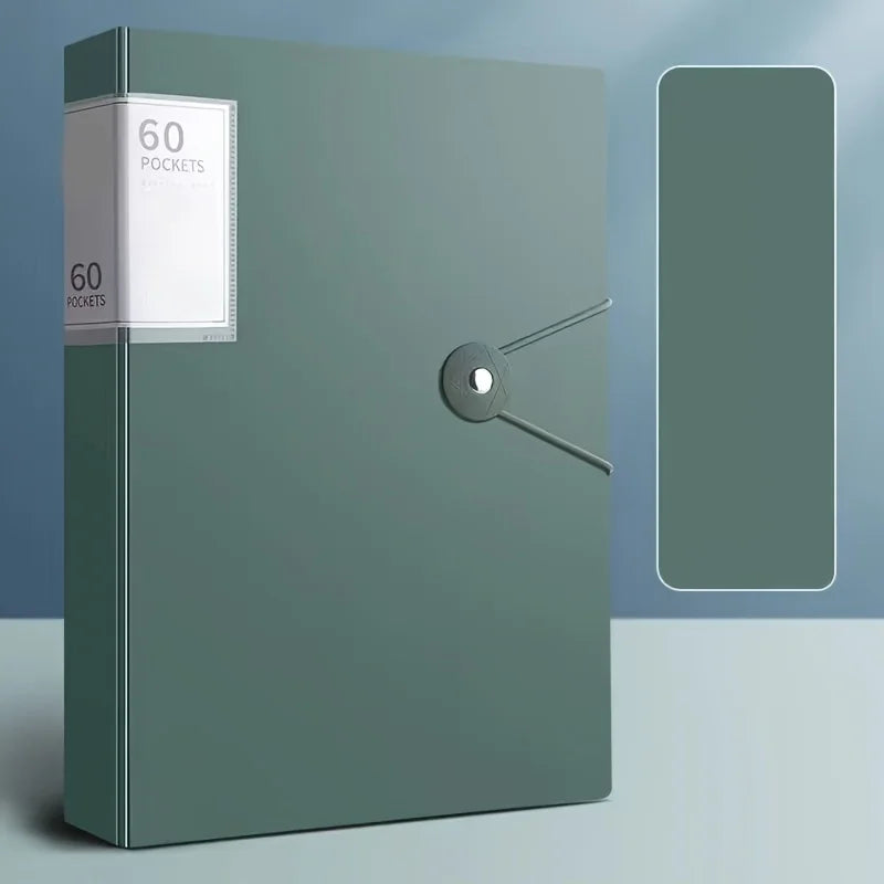 Back-to-School 60-Pocket A4 Folder Durable PP Material Ideal for Organizing Papers Home School Office Storage Waterproof Book