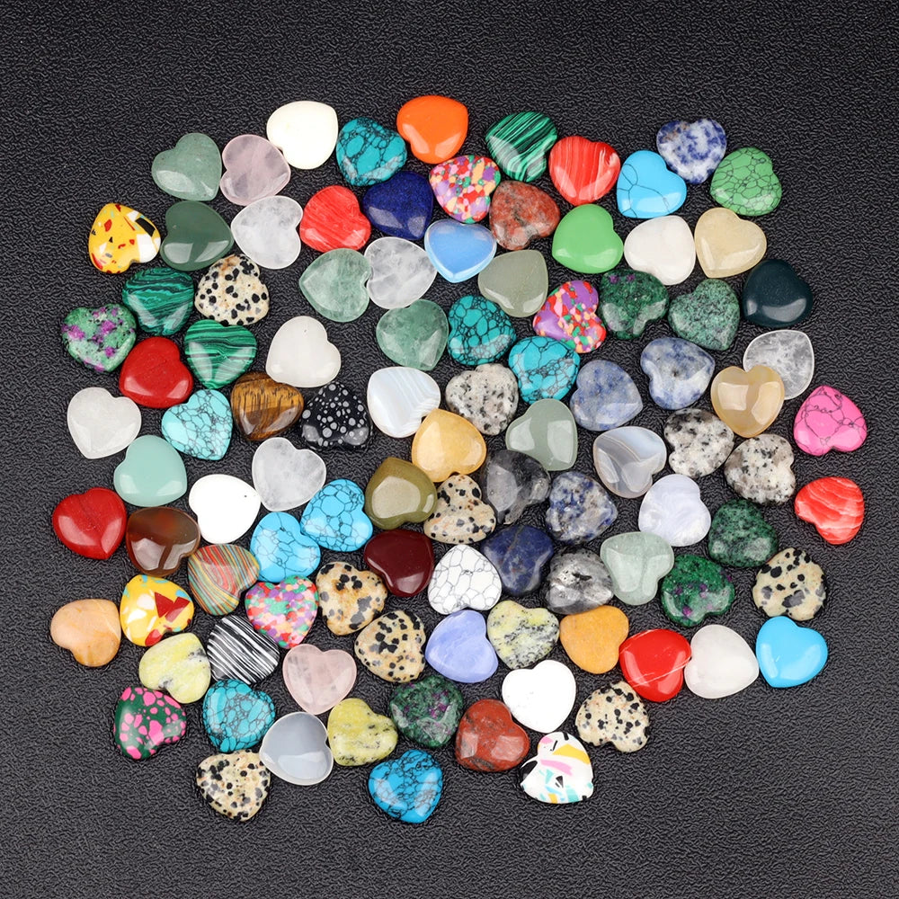 10/20/30PCS 20MM Heart Shape Stone Crystal Amethyst Love Healing Stones Irregular Mineral Gravel Specimen for Home Garden Dec