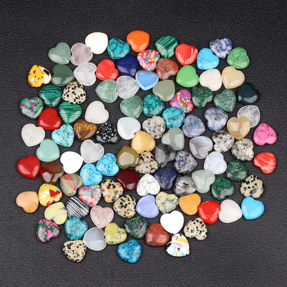 10/20/30PCS 20MM Heart Shape Stone Crystal Amethyst Love Healing Stones Irregular Mineral Gravel Specimen for Home Garden Dec