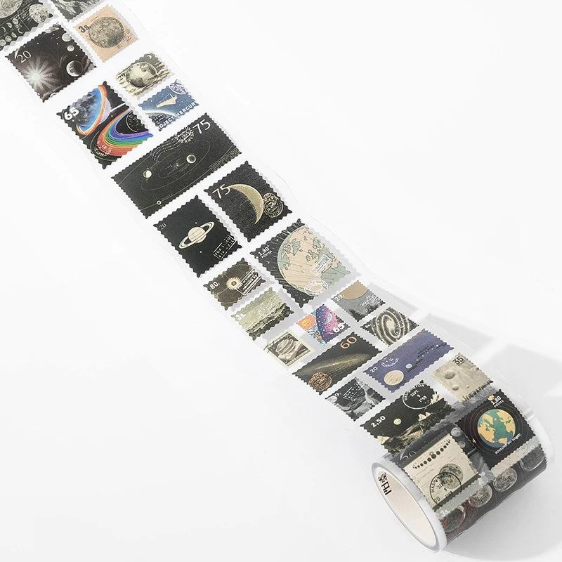 55mmx2m Vintage Stamp Tape Style Stickers 1 roll Decorative collage Diary Album Scrapbooking material Craft Supplies - 8