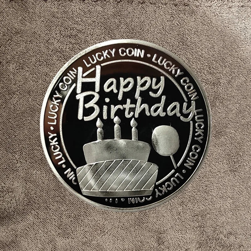 Collection Coin Lucky Happy Birthday Commemorative Coins Happy Birthday Gift Good Luck and Happiness Medal