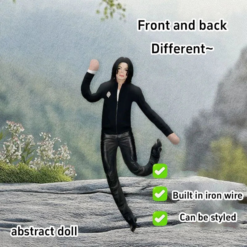 Michael Jackson Bendable Doll Flexible Wire Frame Poseable MJ Abstract Rat Jerky Doll King of Pop Collectible Fan Gift - A3