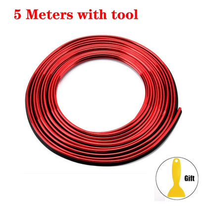 Car Moulding Decoration Flexible Strips1/3/5M Interior Auto Mouldings Car Cover Trim Dashboard Door Edgein Car-styling Univer