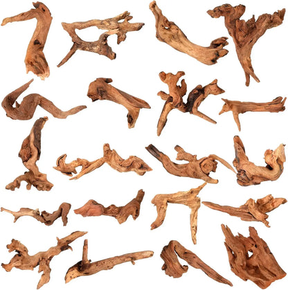 3/6PCS Natural Small Driftwood for Aquarium Decor Fish Tank Decorations Decor Assorted Driftwood Branch Reptile Tank Wood Dec