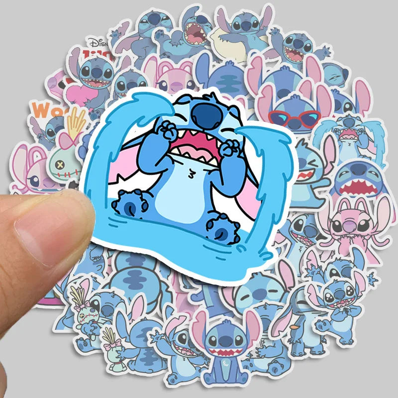 50piece new cute back to school anime stitch stickers anime parody cute patterns girl children birthday holiday gifts