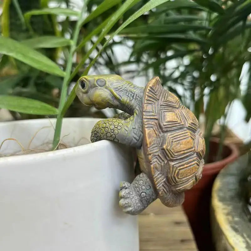 Turtle Hanging Ornaments Decorative Cartoon Small Turtle Pot Hanging Handmade Simulated Turtle Ornaments Home Decor - Turtle