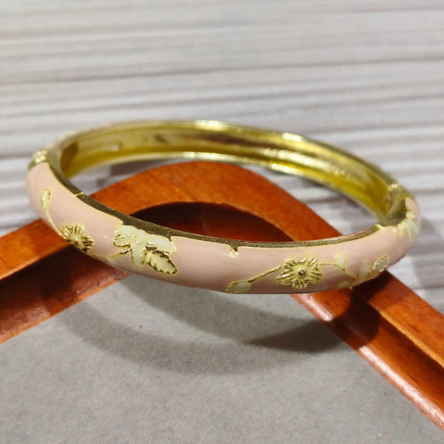 Enamel Chinese Cloisonne Bracelet Double Bangle Traditional Peony Filigree Flower Bangle Ethnic Vintage Women's Hand Bracelet