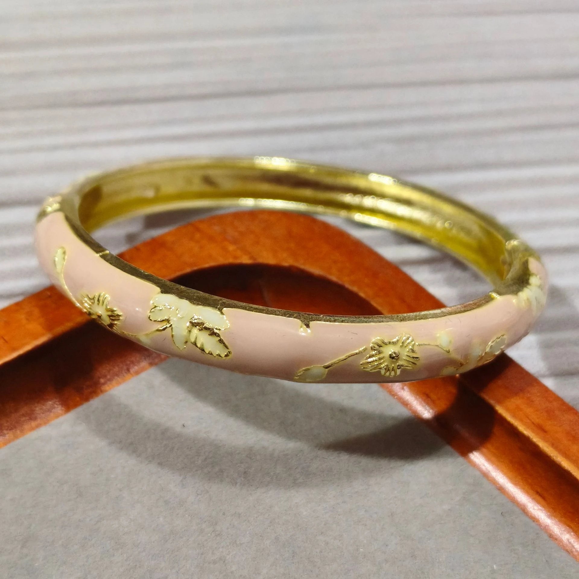 Enamel Chinese Cloisonne Bracelet Double Bangle Traditional Peony Filigree Flower Bangle Ethnic Vintage Women's Hand Bracelet
