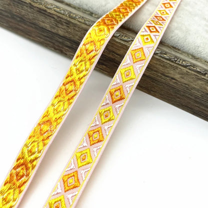 2 yards/lot 13mm Vintage Ethnic Embroidery Ribbon Lace Trim DIY Clothes Bag Accessories Embroidered Fabric - 11