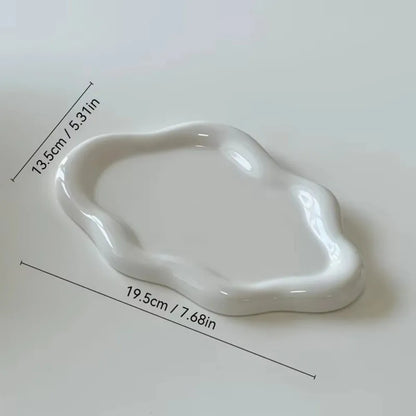 Light Luxury PVC Plastic Jewelry Tray Mini Cloud Shape Storage Plate Jewelry Display Plate Watches/Keys Storage
